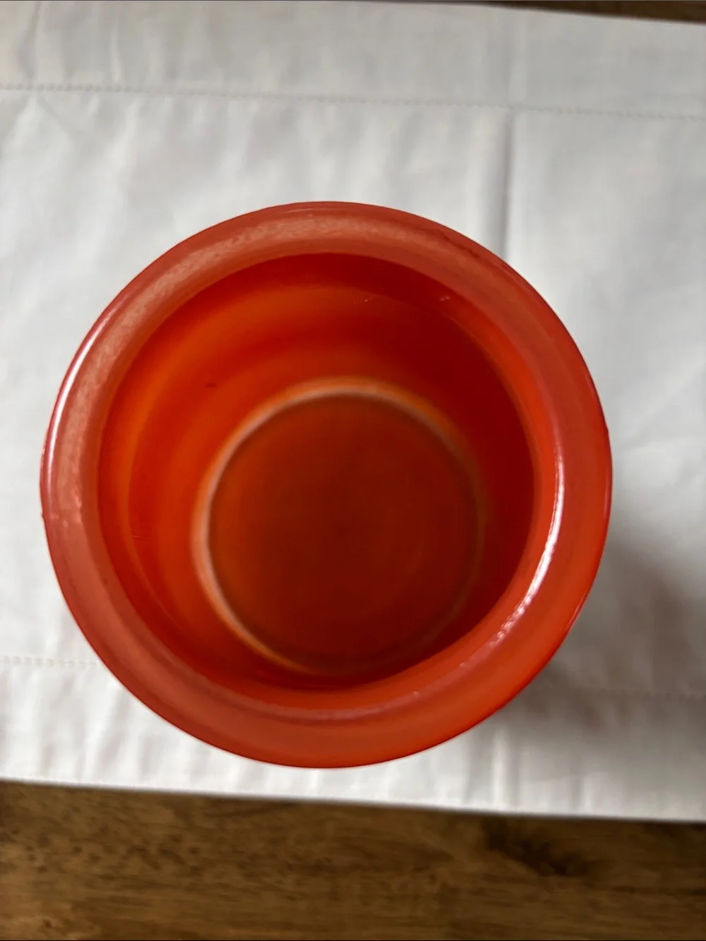 Vintage DPS Industries Orange Glossy Ceramic Vase 8.5”
